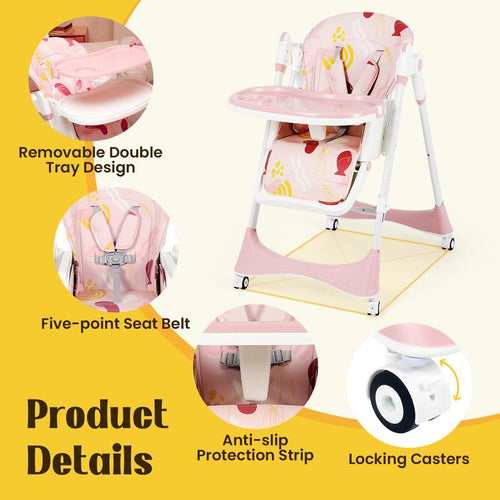 8-in-1 Convertible Baby High Chair with Rocking Mode