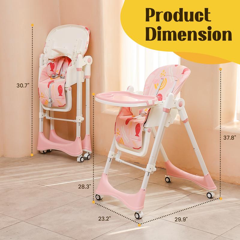 8-in-1 Convertible Baby High Chair with Rocking Mode